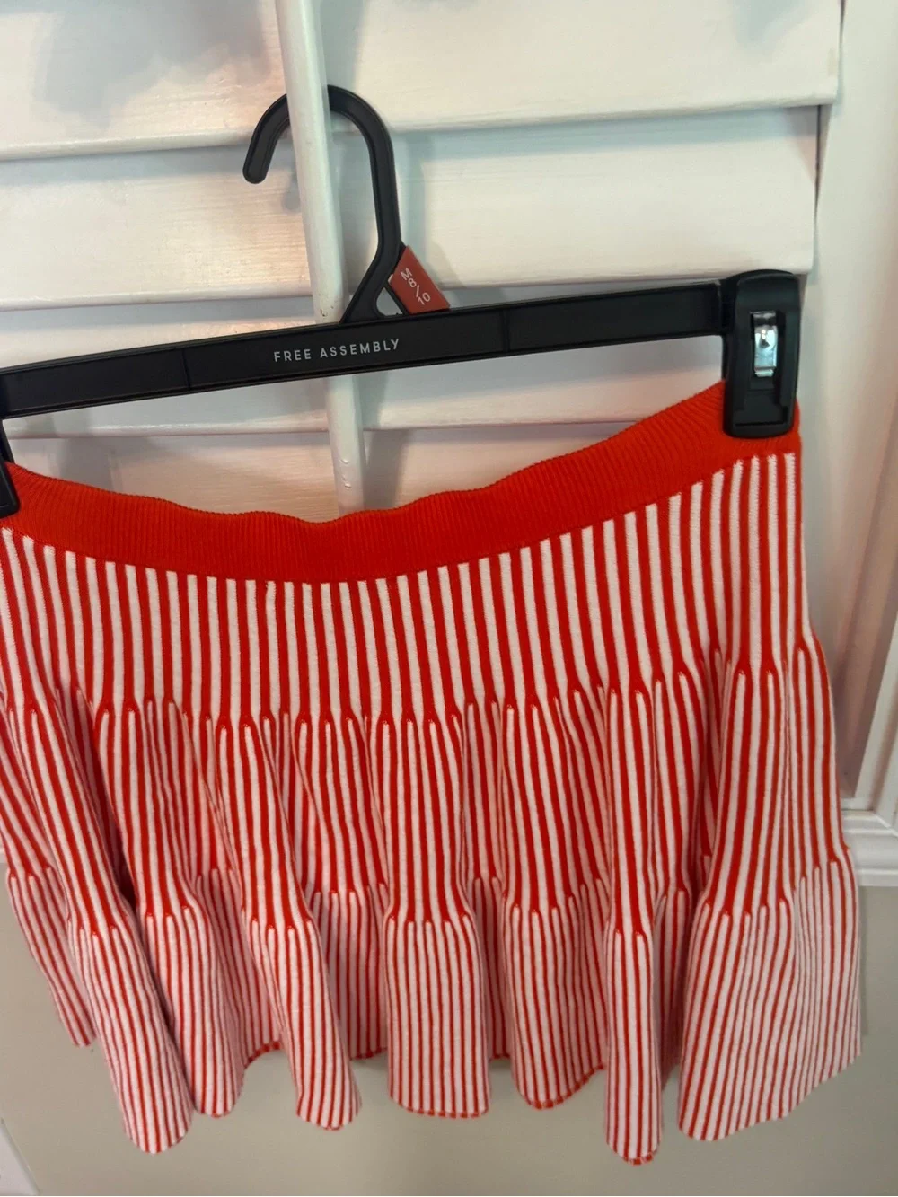 Free Assembly Orange And White Tank And Skirt Set Size Medium